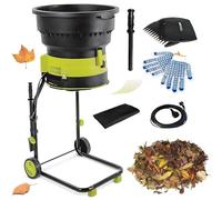 PioMue Biotrituratore Elettrico da Giardino, trituratore di Foglie, Potenza 2500 W, 8000 Giri/min, Rapporto di triturazione 17:1, per la Manutenzione del Giardino Domestico LeafShredder+10mPowercord