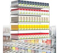 PioMue Espositore per Sigarette per Negozi, spingisigarette Automatico, portasigarette Rettangolare in Acrilico, portasigarette a più Livelli, per supermercato 10Packs-44 * 71cm