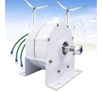 PioMue Generatore di magneti permanenti in Terre Rare NdFeb da 12000 W con Base da 600 Giri/min per Turbine eoliche Orizzontali, mulini a Vento, Cyclette, Turbine idrauliche, Motore Elettrico 24V