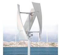 PioMue Generatore Eolico a turbina eolica da 12 V, 24 V e 48 V con regolatore MPPT, generatore Eolico a turbina Verticale Portatile da 10000 W, Kit generatore Eolico a 3 Pale 12V