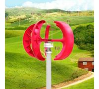 PioMue Kit generatore Eolico con Design Verticale a 5 Pale, apparecchiatura per la Produzione di energia elettrica elettromagnetica, per soluzioni di Alimentazione Domestica e off-Grid 24V-300W