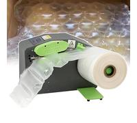 PioMue Macchina Automatica per Cuscini gonfiabili,150 W ad Alta efficienza,12 m/min, Macchina per imballaggio Gonfiabile con pluriball, Ideale per spedizioni aziendali Machine+4Rollsx300mGourdFilm