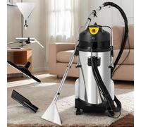 PioMue Macchina per la Pulizia di tappeti e Moquette Commerciali, Shampoo Portatile per tappeti e Tende, Pulizia a Secco e Bagnato, aspiratore di Polvere per impieghi gravosi 40L/10.56gal