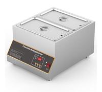 PioMue Macchina per sciogliere Il Cioccolato, temperatrice elettrica da 500 W con Controllo della Temperatura da 0 a 85 °C per sciogliere Cioccolato, Latte e Panna. Twin-Cylinder