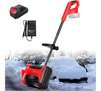 PioMue Pala da Neve Senza Fili, spazzaneve Ricaricabile, spazzaneve Senza Fili con Manico Regolabile, per la rimozione della Neve da terrazze e marciapiedi 1*Battery