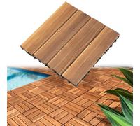 PioMue Pavimentazione a Incastro 30x30 cm 4-Slat-9pc