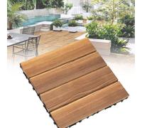 PioMue Piastrelle Antiscivolo per balconi e spazi Esterni 4-Slat-12pc