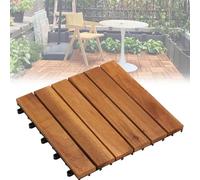 PioMue Piastrelle per pavimentazione in Legno di Acacia 6-Slat-12pc