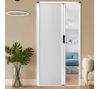 PioMue Porta Pieghevole compatta a Nido d'Ape con Telaio in Alluminio White-100x175cm/39.4x69in