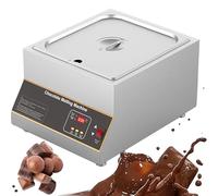 PioMue Temperacioccolato Elettrico da 500 W, Temperatura Regolabile 0-85 °C, Serbatoio da 1/2/4 in Acciaio Inox, pentola per sciogliere Burro, Panna e Latte. Single-Cylinder