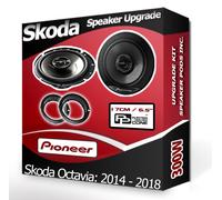 Pioneer Altoparlanti Auto per Skoda Octavia Posteriore Porte + Adattatore Anelli