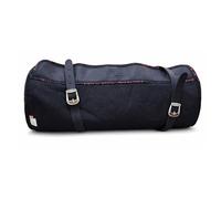 PIONEER Borse da Sella per Cavalli in Cuoio e Tessuto - Ideali per Equitazione, Trekking e Gite a Cavallo - Design Posteriore a Banana - Resistente e Confortevole - Nero