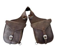 PIONEER Borse da Sella per Cavalli in Cuoio - Ideali per Equitazione, Trekking e Gite a Cavallo - Design Posteriore a Banana - Resistente e Confortevole - Marrone