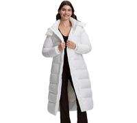 Pioneer Camp Cappotto invernale da donna, lungo, caldo, antivento, impermeabile, trapuntato, giacca invernale da donna, con cappuccio rimovibile, con tasche, piumino da donna per inverno freddo