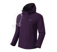 Pioneer Camp - Giacca impermeabile da donna, leggera, traspirante, antivento, con cappuccio staccabile, per escursioni, viaggi, ciclismo, M