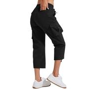 Pioneer Camp Pantaloni Capri estivi da donna, Nero , M