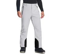 Pioneer Camp Pantaloni da sci da uomo, 15000 + mm, H2O, impermeabili, da neve, antivento, caldi, imbottiti, in softshell, per uomo con paraneve, Argento, L