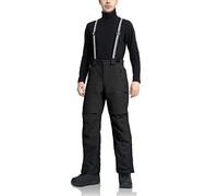 Pioneer Camp Pantaloni da sci / snowboard da uomo, impermeabili, isolanti, ghette, paraneve, cinghie rimovibili per l'inverno, Nero , L