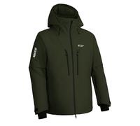 Pioneer Camp Uomo Giacche da Sci Impermeabili Invernali Neve Snowboard Giubbotto con Cappuccio e Multi-Tasche Verde L