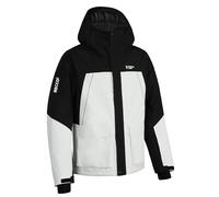 Pioneer Camp Uomo Giacche da Sci Impermeabili Invernali Neve Snowboard Giubbotto con Cappuccio e Multi-Tasche Nero e bianco L