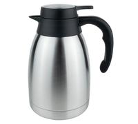 Pioneer Caraffa da caffè interna sottovuoto, acciaio inossidabile, finitura satinata, coperchio piatto in acciaio inossidabile, 1,5 litri