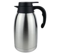 Pioneer Caraffa per caffè sottovuoto, acciaio inossidabile, finitura satinata, coperchio piatto in acciaio inossidabile, 2 litri