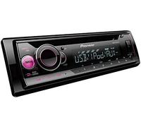 Pioneer Deh-S220Ui, Autoradio 1DIN RDS con Illuminazione dei Pulsanti Rossi, Display Bianco, Supporto Android, Controllo iPhone, Equalizzatore a 5 Bande, CD, MP3, USB, AUX Ingresso, App Arc