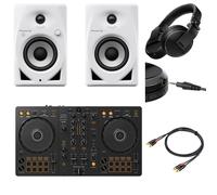 Pioneer Dj DDJ-FLX4 Controller+Coppia Casse DM-40D-BT-WHT + HDJ-X5-K Cuffia+Cavo