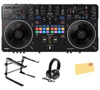 Pioneer DJ DDJ-REV5 - Controller professionale a 2 canali per DJ, con supporto per laptop, cuffie e panno per la pulizia Austin Bazaar