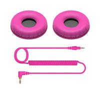 Pioneer DJ HC-CP08-V Cuscinetti E Cavo SPIRALATO per Cuffie Pioneer HDJ-CUE1 (Rosa)