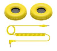 Pioneer DJ HC-CP08-Y Cuscinetti E Cavo SPIRALATO per Cuffie Pioneer HDJ-CUE1 (Giallo)