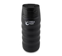 Pioneer Flasks Doppia Parete Vuoto Travel Flask Bottiglia di Bevanda Calda e Fredda 350ml 0.35L, Acciaio Inossidabile, Nero