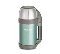 Pioneer Grunwerg Tazza Termica in Acciaio Inox, con Cinghia, 1 litro, Colore: Verde, Inossidabile 18/10, 1 l