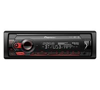 Pioneer MVH-S420DABAN, 1DIN Autoradio con DAB+, rossa, navigazione del menù in tedesco, Bluetooth, USB, entrata AUX, inclusa l'antenna DAB, vivavoce, Smart Sync