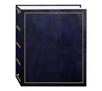 Pioneer Photo Album 100 Pagine In Finta Pelle Con Oro Timbrato Cover 3-Ring Magnetico Album Navy Blue