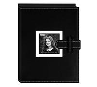 Pioneer Photo Album 24 Pocket Sewn Leatherette Frame Cover Album con Chiusura Fascetta per 4 Stampe da 15,2 cm, Nero