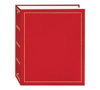 Pioneer Photo Albums Album Fotografico Magnetico Autoadesivo a 3 Anelli, 100 Pagine (50 Fogli), Rosso, Medio