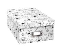 Pioneer Photo Albums b-1bw/Chev Chevron Design Photo Storage Box Inked Floral Design