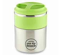 Pioneer HIB-2000/G out for Lunch-Contenitore Termico per Il Pranzo, con Isolamento sottovuoto, a 2 Ripiani, 1500 ml/1,5 Litri, in Acciaio Inox, a Tenuta stagna, Colore: Verde, Inossidabile