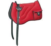 PIONEER Sella Cavallo in Air Mesh Resistente e Traspirante per Monta Naturale, Sella Equitazione Made in Italy Comfort, Bareback 60 x 45cm con Sottopancia Equitazione in Neoprene - Nero