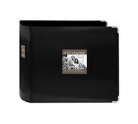 Pioneer Sewn Leatherette 3-Ring Binder 12"X12"-Black