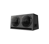 Pioneer Subwoofer attivo TS-WX1220AH, subwoofer con alloggiamento con potenza massima di 3000 W, subwoofer 2 x 30 cm in alloggiamento MDF, membrana IMPP, nero, potenza di ingresso nominale 1200 W
