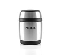 Pioneer - Thermos per Alimenti ermetico con Cucchiaio, Acciaio Inossidabile, Stainless Steel, 380ml