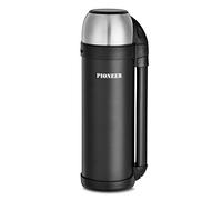 Pioneer - Thermos Termico per Bevande Calde, 1800 ml/1,8 l, in Acciaio Inox 18/10, Mantiene Le Bevande Calde per 8 Ore, Colore: Nero