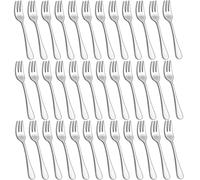 PionStar 36 pezzi Set di forchette per torte in acciaio inox, 5,5“/14 cm, Lavabile in lavastoviglie, Forchette da dessert per casa/ristorante
