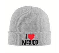 PIORUJK 2025 Amo Il Messico Cappello Lavorato a Maglia Berretti da Uomo da Donna Cappello Invernale Acrilico Messicano Casual Caps