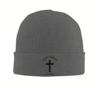 PIORUJK 2025 Cristo è Il re Cappello Lavorato a Maglia Berretti Cappelli Invernali Caldo Casual Cristiano Dio Berretto Uomo Donna
