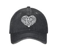PIORUJK Berretto da Baseball Lavato a Forma di Cuore Festa del papà Grazie con Parole e Amore Cappello da Camionista Estivo per Gli Uomini Cappellini da Baseball da Sole