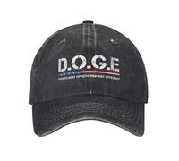 PIORUJK Doge D.O.G.E. Dipartimento del Governo Efficienza Cappellini da Baseball Vintage Distressed Lavato Snapback cap Uomo Donna Cappello Outdoor
