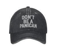 PIORUJK Don't Be a Panican Berretto da Baseball retrò Distressed Denim Divertente Politico Snapback Cappello Unisex Unstructured Soft Caps Hat